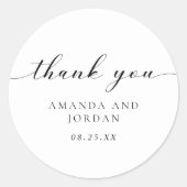 シンプルモダンミニマ結婚リスト ラウンドシール (正面)