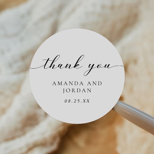 シンプルモダンミニマ結婚リスト ラウンドシール