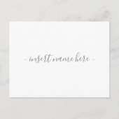 シンプルモダンメイド・オブ・オーナー(花嫁付き添い人) ポストカード (正面)