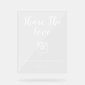 シンプルモダンメディア共有の可愛い看板 アクリルサイン (正面)