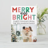 シンプルモダンメリーとBrightカラフル One Photo シーズンカード (スタンド正面)