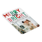 シンプルモダンメリーとBrightカラフル One Photo マグネット (右側)