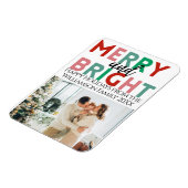 シンプルモダンメリーとBrightカラフル One Photo マグネット (左側)