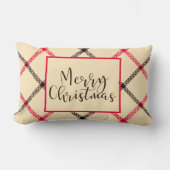 シンプルモダンメリークリスマスクラシック ランバークッション (正面)