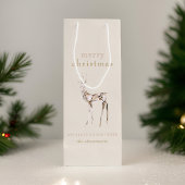 シンプルモダンメリークリスマスクリスタルトナカイ ワインギフトバッグ