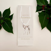 シンプルモダンメリークリスマスクリスタルトナカイ ワインギフトバッグ