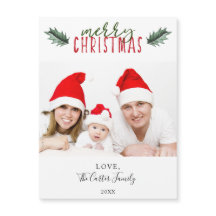 シンプルモダンメリークリスマスホリーの水色