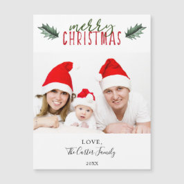 シンプルモダンメリークリスマスホリーの水色