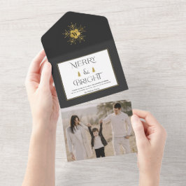 シンプルモダンメリークリスマス オールインワン招待状