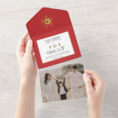 シンプルモダンメリークリスマス オールインワン招待状 (貼ってはがせる)