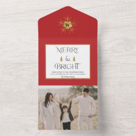 シンプルモダンメリークリスマス オールインワン招待状