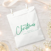 シンプルモダンメリークリスマス フェイバーバッグ (クリップ留めされた状態)