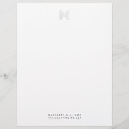 シンプルモダンモノグラパーソナライズされたムプロフェッショナル レターヘッド