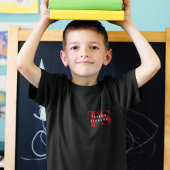 シンプルモダンモノグラムと名前ID Tシャツ