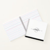 シンプルモダンモノグラムのエレガント ノートブック (内部)