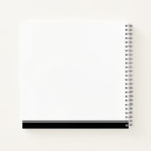 シンプルモダンモノグラムのエレガント ノートブック (裏面)