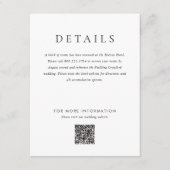 シンプルモダンモノグラムエレガントウェディング エンクロージャーカード (正面)