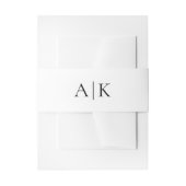 シンプルモダンモノグラムエレガントウェディング 招待状ベリーバンド (正面例)