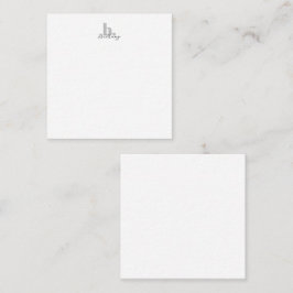 シンプルモダンモノグラムエレガントスクリプト ノートカード