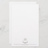シンプルモダンモノグラムジュエラースクエアビジネスカー 便箋 (正面/裏面)