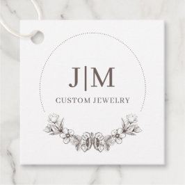 シンプルモダンモノグラムジュエラー製品つるラベル フェイバータグ