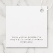 シンプルモダンモノグラムジュエラー製品つるラベル フェイバータグ (裏面)