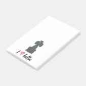 シンプルモダンモノグラムスタイリッシュブラックプードル ポストイット (アングル)