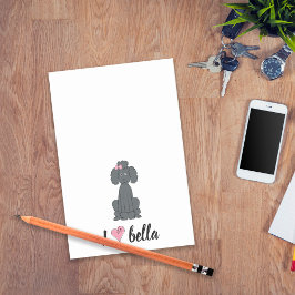 シンプルモダンモノグラムスタイリッシュブラックプードル ポストイット