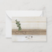 シンプルモダンモノグラム対ユ素朴ーカリ ノートカード (裏面)