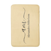 シンプルモダンモノグラム白ミニマリスト風呂マット バスマット (正面縦)