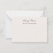 シンプルモダンモノグラム素朴対結婚2000 ノートカード (正面)