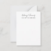 シンプルモダンモノグラム結婚カップルの写真 ノートカード (正面)