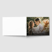 シンプルモダンモノグラム結婚写真のゲストブック ゲストブック (全面)