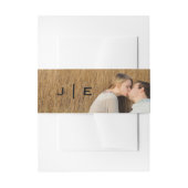 シンプルモダンモノグラム結婚写真 招待状ベリーバンド (正面例)