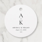 シンプルモダンモノグラ結婚ム フェイバータグ (正面)