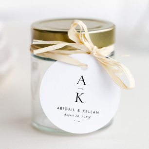 シンプルモダンモノグラ結婚ム フェイバータグ