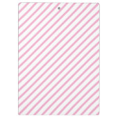 シンプルモダンライトピンク線ストライプ クリップボード (裏面)