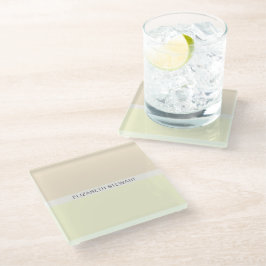 シンプルモダンライトピーチとイエロー ガラスコースター