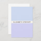 シンプルモダンライトブルーとラベンダープロフェッショナル ノートカード (正面/裏面)