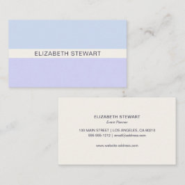 シンプルモダンライトブルーとラベンダープロフェッショナル 名刺