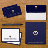 シンプルモダンラグジュアリーモノグラム 名刺