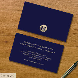 シンプルモダンラグジュアリーモノグラム 名刺