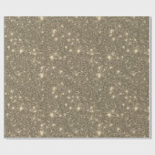 シンプルモダンラグジュアリー金ゴールドサンドシメリーグリッター ラッピングペーパー (フラット)