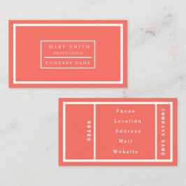 シンプルモダンリビングコーラル 名刺