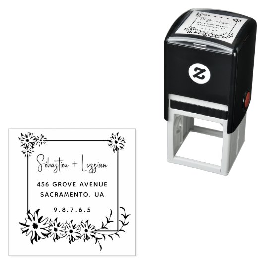 シンプルモダンリース結婚した対 セルフインキングスタンプ (インサイチュ)