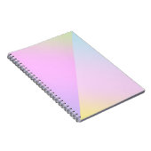 シンプルモダンレインボーカラフル勾配水色 ノートブック (右側)
