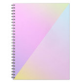 シンプルモダンレインボーカラフル勾配水色 ノートブック (正面)