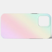 シンプルモダンレインボーカラフル勾配水色 Case-Mate iPhoneケース (裏面 (横))