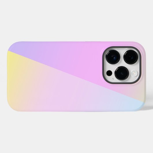 シンプルモダンレインボーカラフル勾配水色 Case-Mate iPhoneケース (裏面 (横))