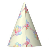 シンプルモダンレインボー誕生会 パーティーハット (裏面)